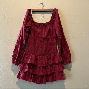 Altar’d State Naomi Tiered Long Sleeve Dress